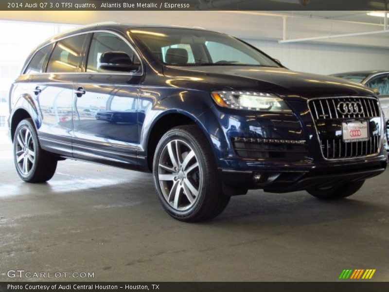 Atlantis Blue Metallic / Espresso 2014 Audi Q7 3.0 TFSI quattro