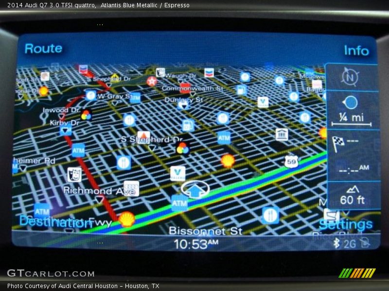 Atlantis Blue Metallic / Espresso 2014 Audi Q7 3.0 TFSI quattro