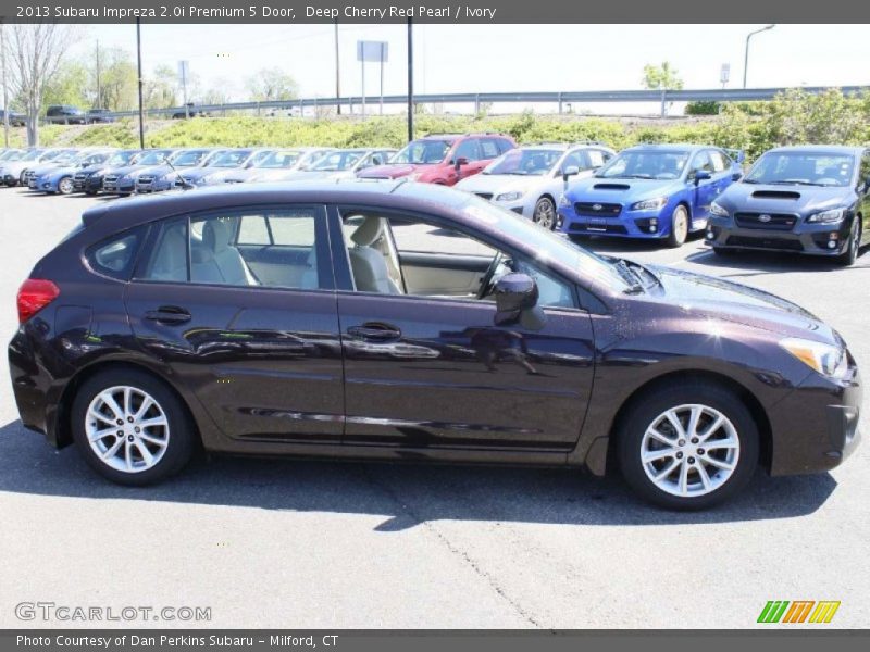 Deep Cherry Red Pearl / Ivory 2013 Subaru Impreza 2.0i Premium 5 Door
