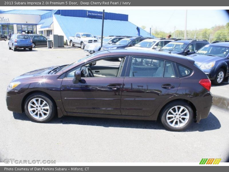 Deep Cherry Red Pearl / Ivory 2013 Subaru Impreza 2.0i Premium 5 Door