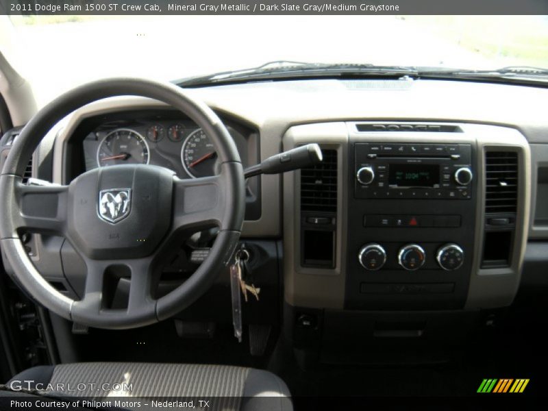 Mineral Gray Metallic / Dark Slate Gray/Medium Graystone 2011 Dodge Ram 1500 ST Crew Cab