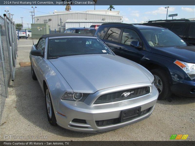 Ingot Silver / Charcoal Black 2014 Ford Mustang V6 Convertible