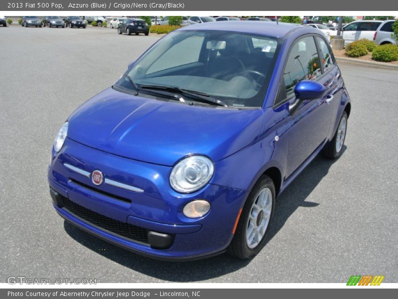Azzuro (Blue) / Grigio/Nero (Gray/Black) 2013 Fiat 500 Pop