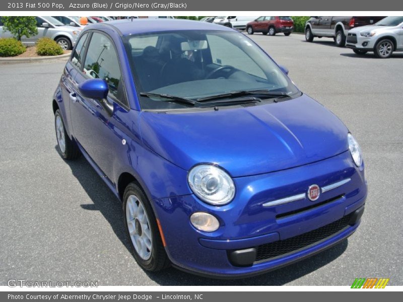 Azzuro (Blue) / Grigio/Nero (Gray/Black) 2013 Fiat 500 Pop