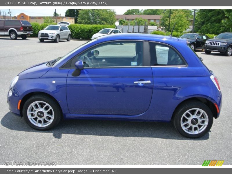 Azzuro (Blue) / Grigio/Nero (Gray/Black) 2013 Fiat 500 Pop