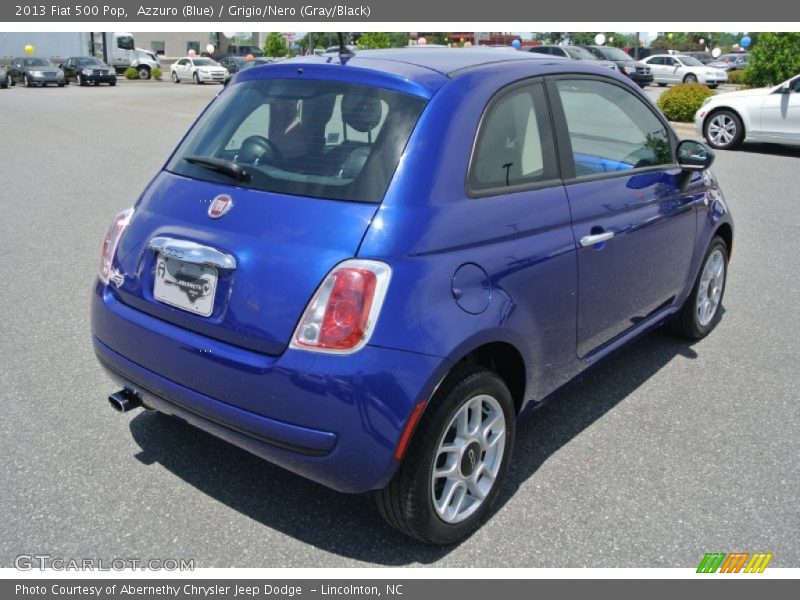 Azzuro (Blue) / Grigio/Nero (Gray/Black) 2013 Fiat 500 Pop
