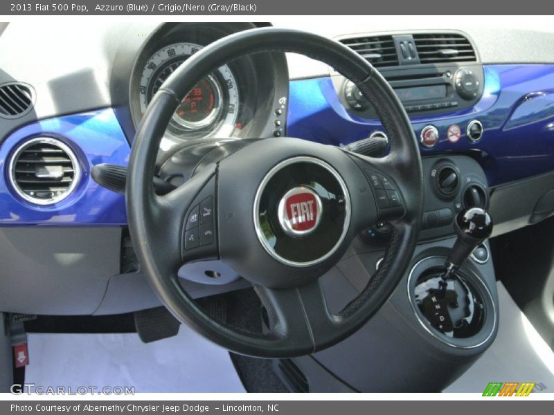 Azzuro (Blue) / Grigio/Nero (Gray/Black) 2013 Fiat 500 Pop