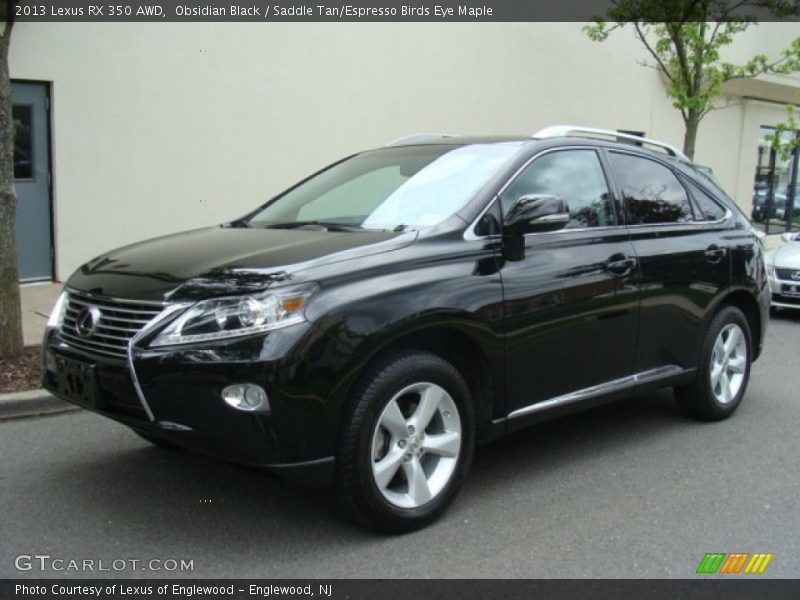 Obsidian Black / Saddle Tan/Espresso Birds Eye Maple 2013 Lexus RX 350 AWD