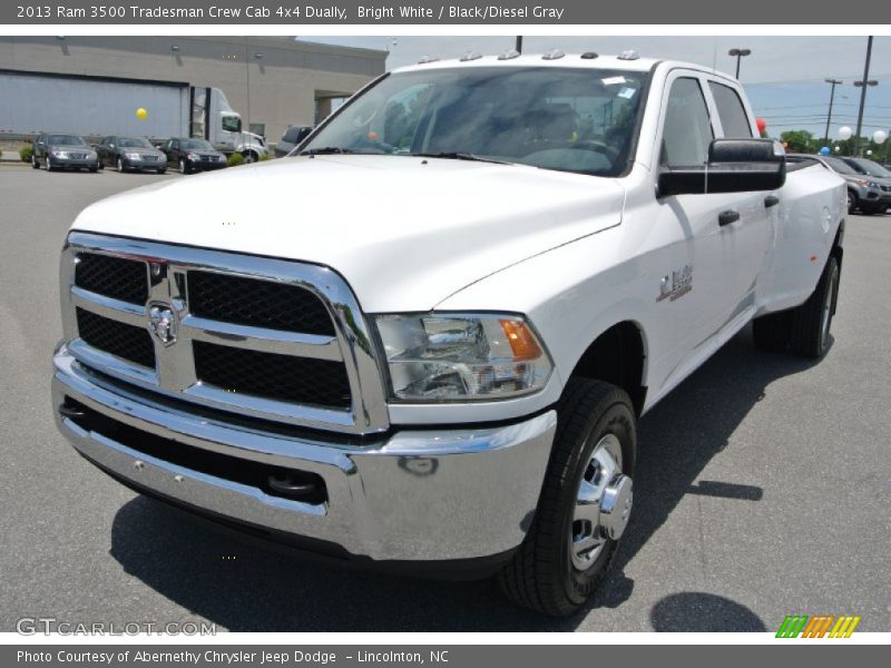 Bright White / Black/Diesel Gray 2013 Ram 3500 Tradesman Crew Cab 4x4 Dually