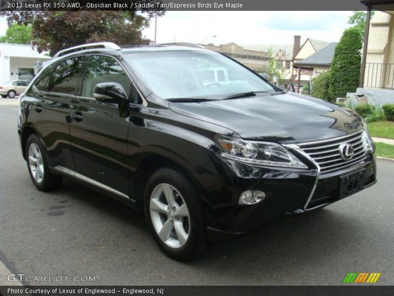 Obsidian Black / Saddle Tan/Espresso Birds Eye Maple 2013 Lexus RX 350 AWD