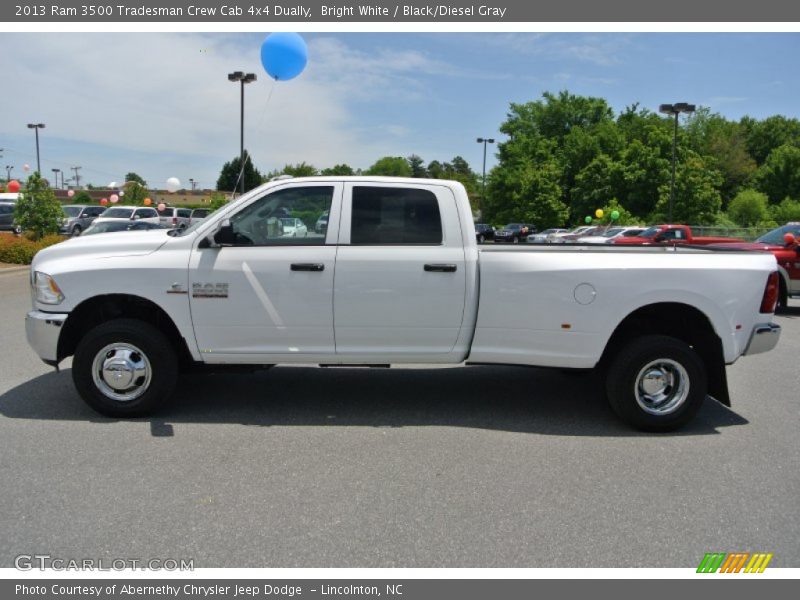 Bright White / Black/Diesel Gray 2013 Ram 3500 Tradesman Crew Cab 4x4 Dually