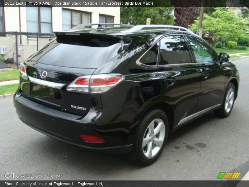 Obsidian Black / Saddle Tan/Espresso Birds Eye Maple 2013 Lexus RX 350 AWD