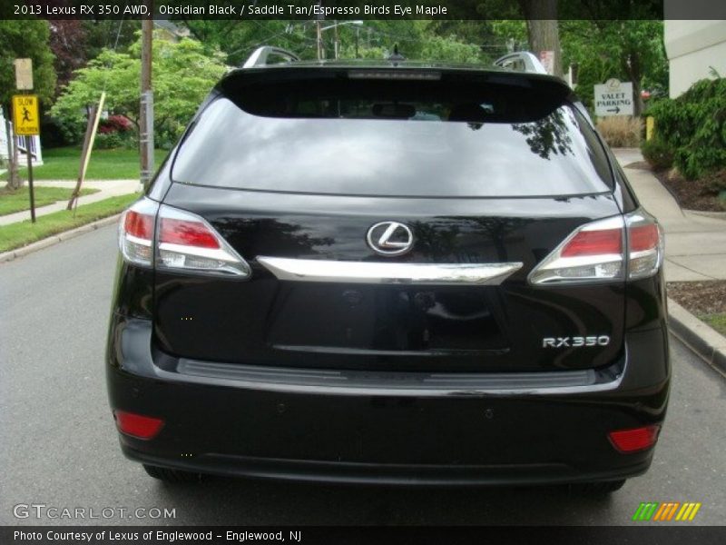 Obsidian Black / Saddle Tan/Espresso Birds Eye Maple 2013 Lexus RX 350 AWD