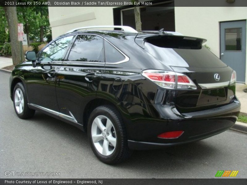 Obsidian Black / Saddle Tan/Espresso Birds Eye Maple 2013 Lexus RX 350 AWD