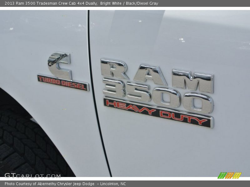 Bright White / Black/Diesel Gray 2013 Ram 3500 Tradesman Crew Cab 4x4 Dually