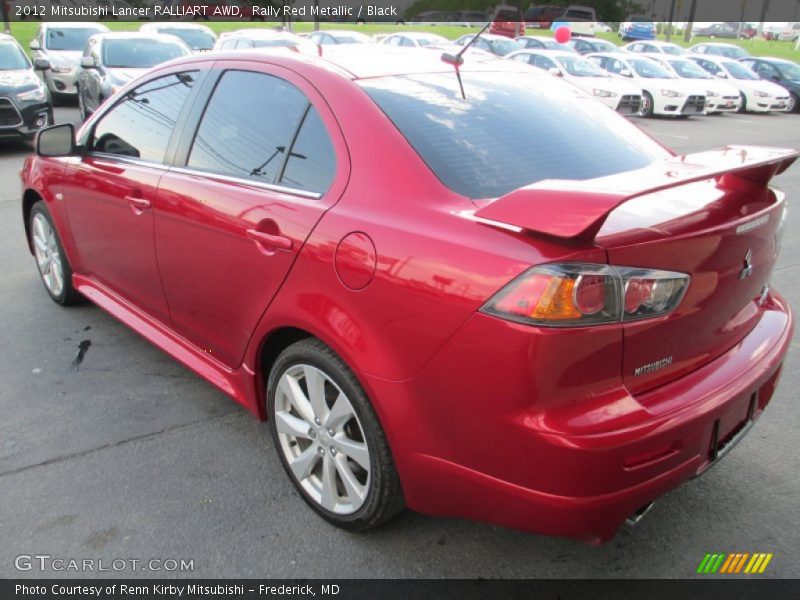 Rally Red Metallic / Black 2012 Mitsubishi Lancer RALLIART AWD