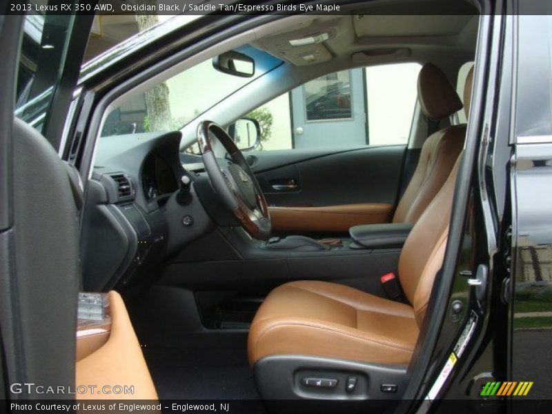 Obsidian Black / Saddle Tan/Espresso Birds Eye Maple 2013 Lexus RX 350 AWD