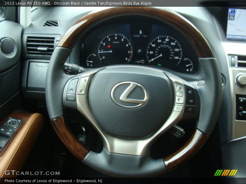 Obsidian Black / Saddle Tan/Espresso Birds Eye Maple 2013 Lexus RX 350 AWD
