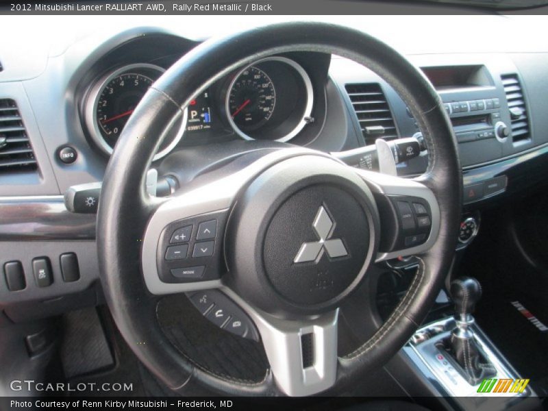 Rally Red Metallic / Black 2012 Mitsubishi Lancer RALLIART AWD