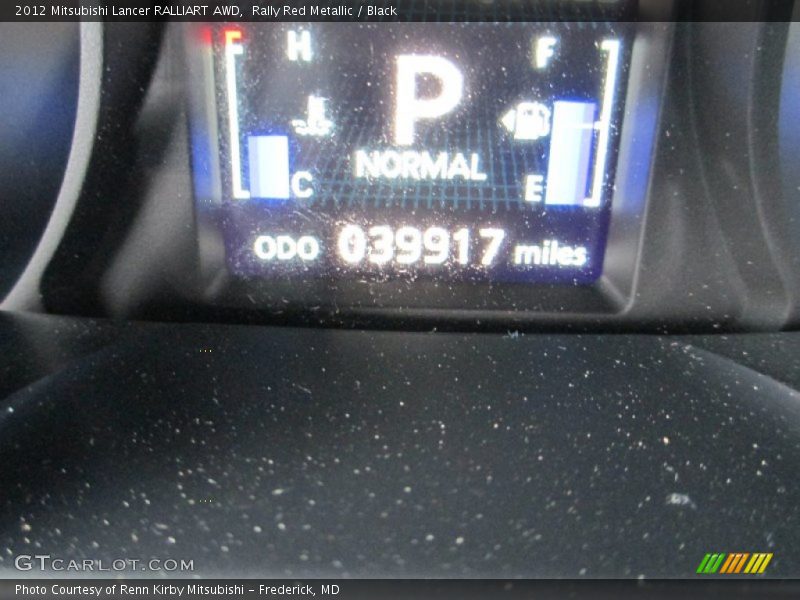 Rally Red Metallic / Black 2012 Mitsubishi Lancer RALLIART AWD