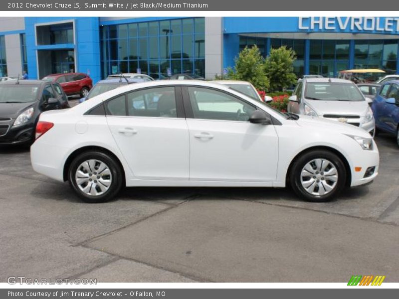Summit White / Jet Black/Medium Titanium 2012 Chevrolet Cruze LS