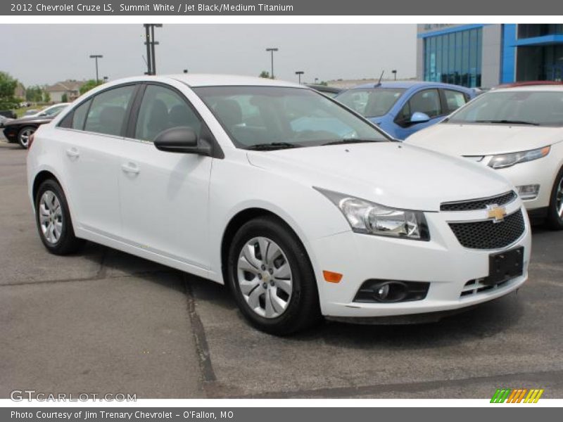 Summit White / Jet Black/Medium Titanium 2012 Chevrolet Cruze LS