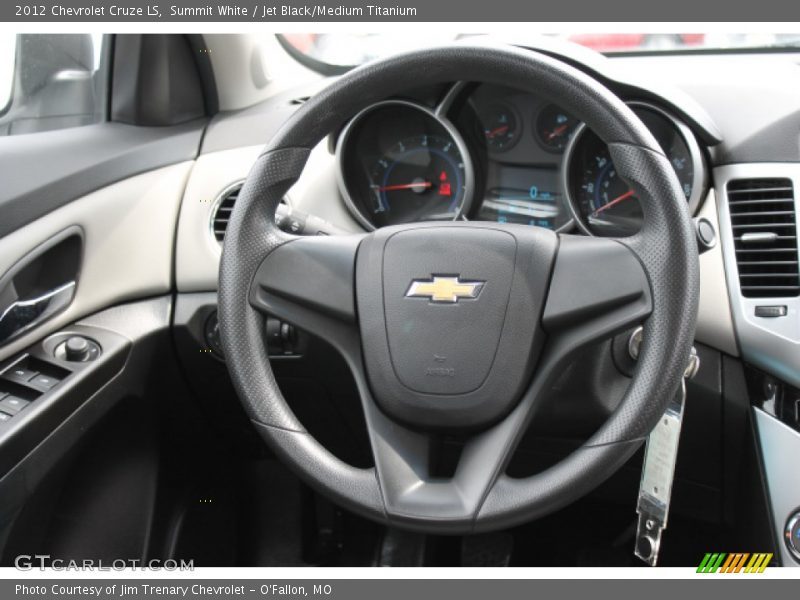 Summit White / Jet Black/Medium Titanium 2012 Chevrolet Cruze LS