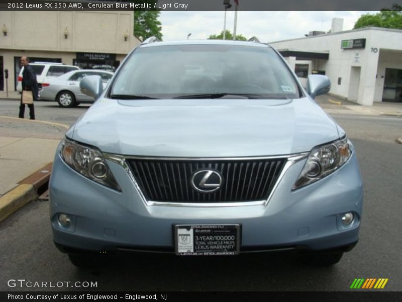 Cerulean Blue Metallic / Light Gray 2012 Lexus RX 350 AWD