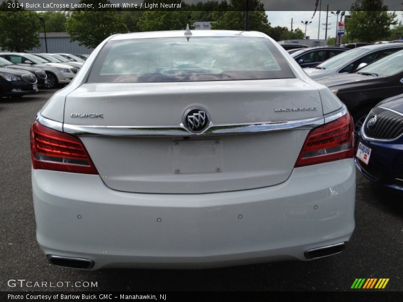 Summit White / Light Neutral 2014 Buick LaCrosse Leather