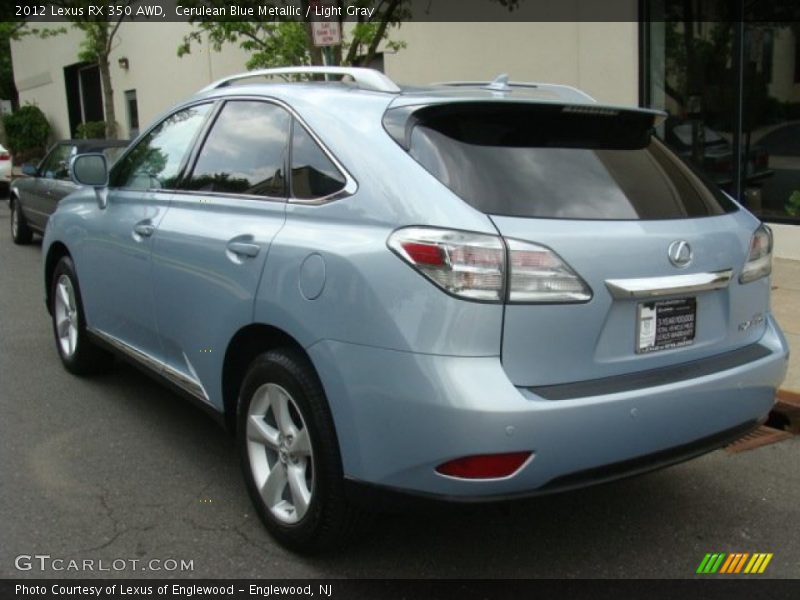 Cerulean Blue Metallic / Light Gray 2012 Lexus RX 350 AWD