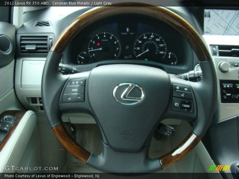 Cerulean Blue Metallic / Light Gray 2012 Lexus RX 350 AWD