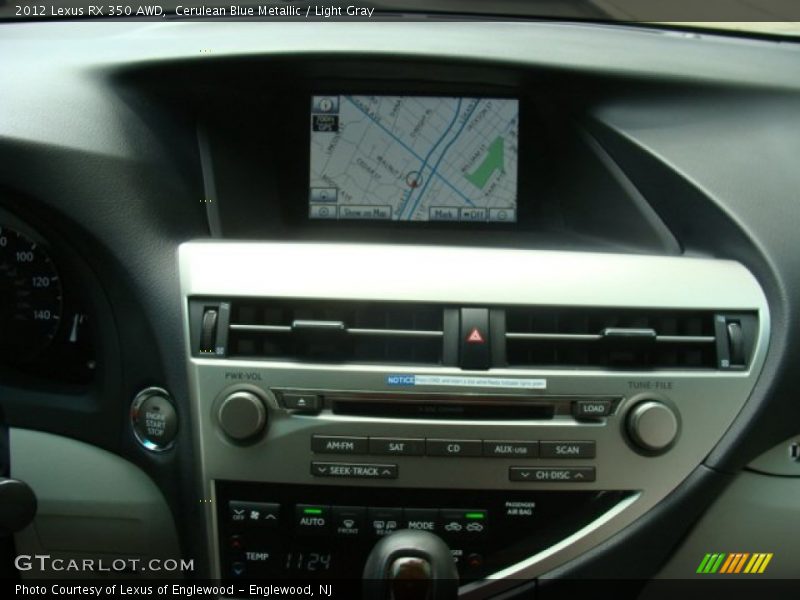 Cerulean Blue Metallic / Light Gray 2012 Lexus RX 350 AWD