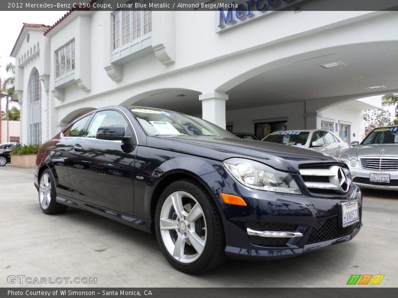 Lunar Blue Metallic / Almond Beige/Mocha 2012 Mercedes-Benz C 250 Coupe