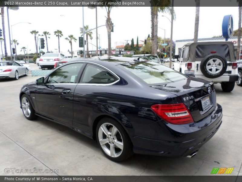 Lunar Blue Metallic / Almond Beige/Mocha 2012 Mercedes-Benz C 250 Coupe