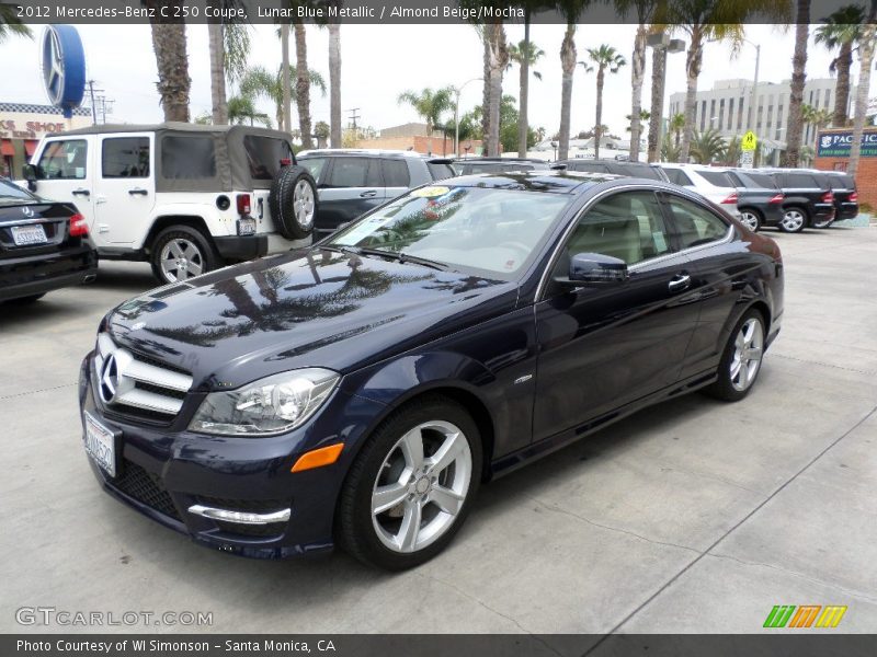 Lunar Blue Metallic / Almond Beige/Mocha 2012 Mercedes-Benz C 250 Coupe