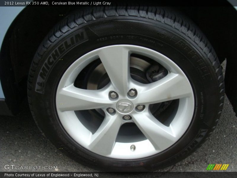 Cerulean Blue Metallic / Light Gray 2012 Lexus RX 350 AWD