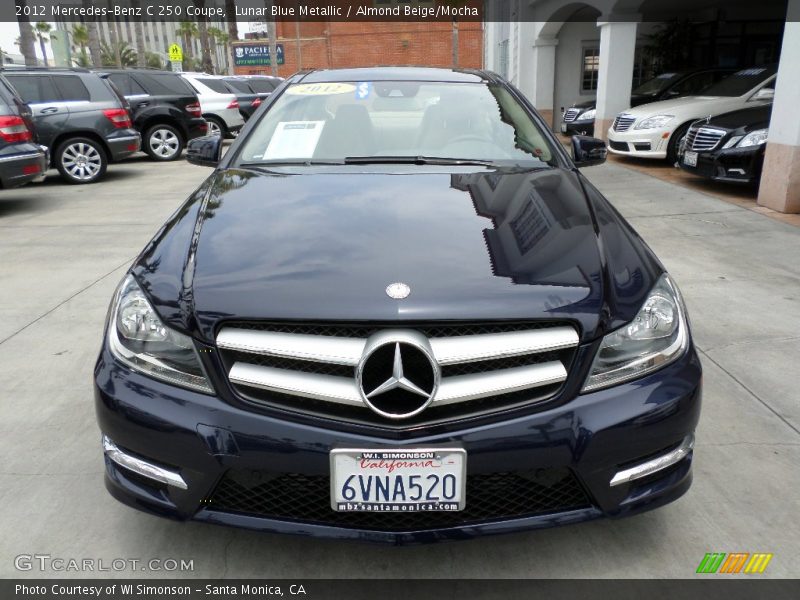 Lunar Blue Metallic / Almond Beige/Mocha 2012 Mercedes-Benz C 250 Coupe