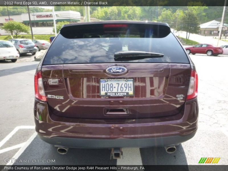 Cinnamon Metallic / Charcoal Black 2012 Ford Edge SEL AWD