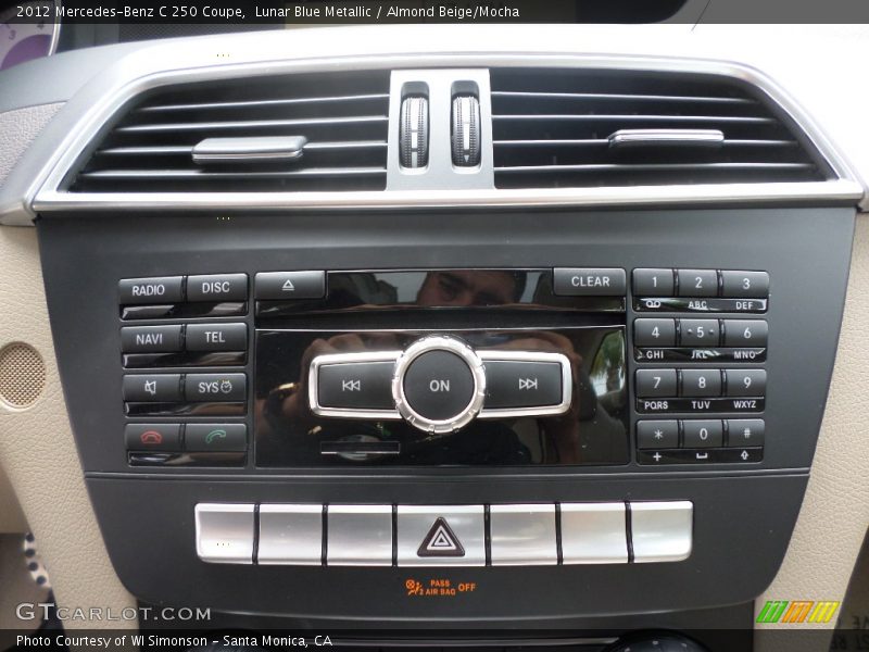 Lunar Blue Metallic / Almond Beige/Mocha 2012 Mercedes-Benz C 250 Coupe