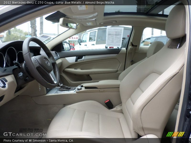 Lunar Blue Metallic / Almond Beige/Mocha 2012 Mercedes-Benz C 250 Coupe