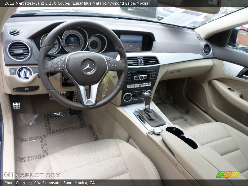 Lunar Blue Metallic / Almond Beige/Mocha 2012 Mercedes-Benz C 250 Coupe