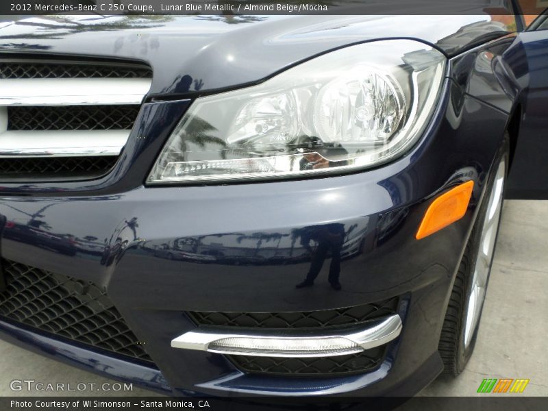 Lunar Blue Metallic / Almond Beige/Mocha 2012 Mercedes-Benz C 250 Coupe