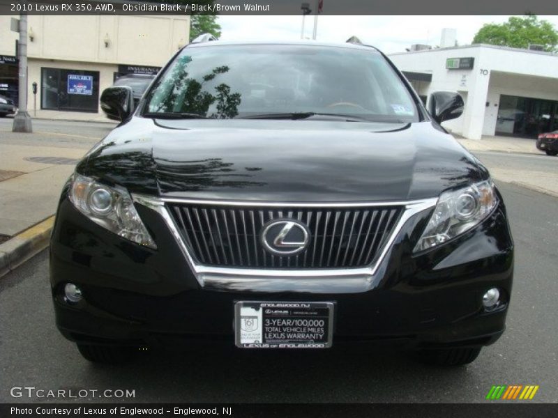 Obsidian Black / Black/Brown Walnut 2010 Lexus RX 350 AWD