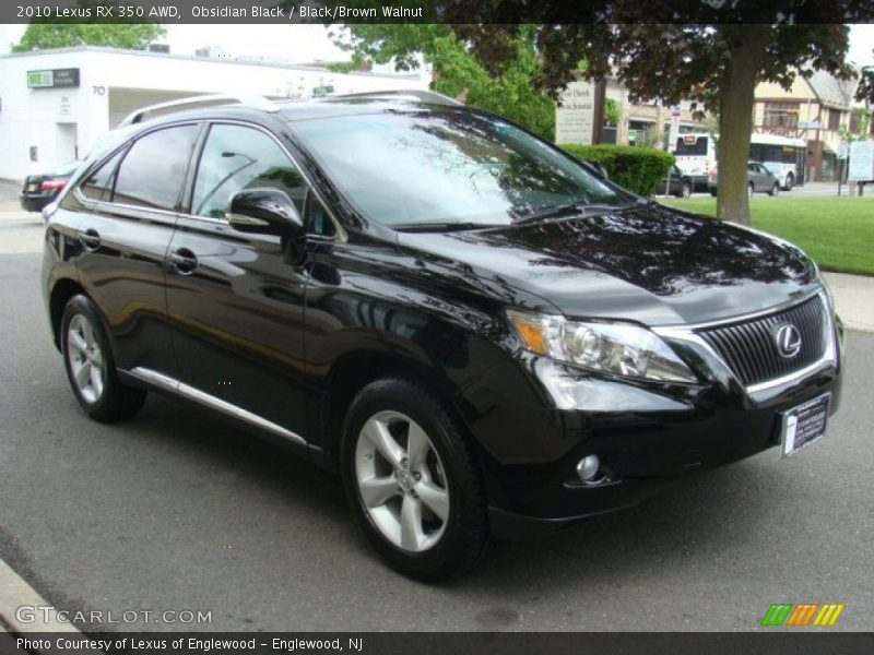 Obsidian Black / Black/Brown Walnut 2010 Lexus RX 350 AWD