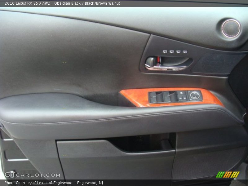Obsidian Black / Black/Brown Walnut 2010 Lexus RX 350 AWD