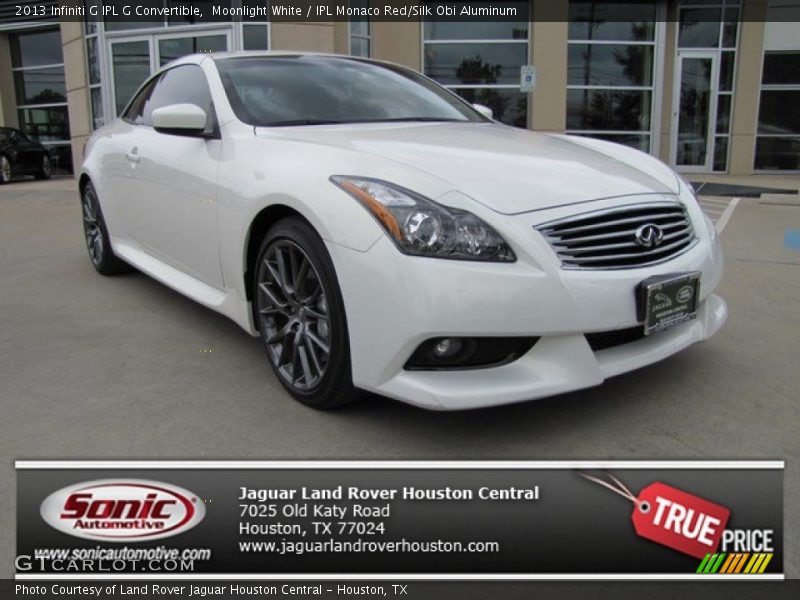 Moonlight White / IPL Monaco Red/Silk Obi Aluminum 2013 Infiniti G IPL G Convertible