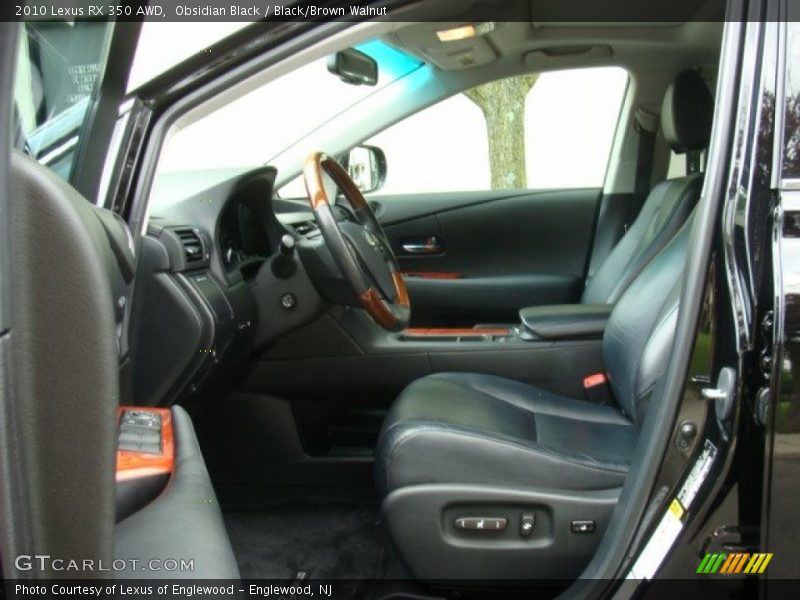 Obsidian Black / Black/Brown Walnut 2010 Lexus RX 350 AWD