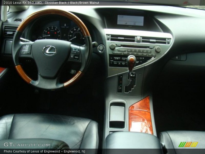 Obsidian Black / Black/Brown Walnut 2010 Lexus RX 350 AWD
