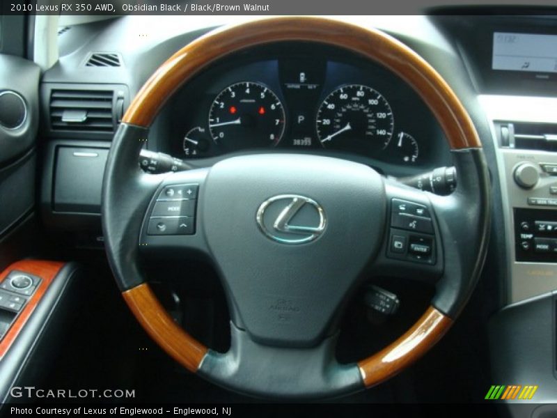 Obsidian Black / Black/Brown Walnut 2010 Lexus RX 350 AWD