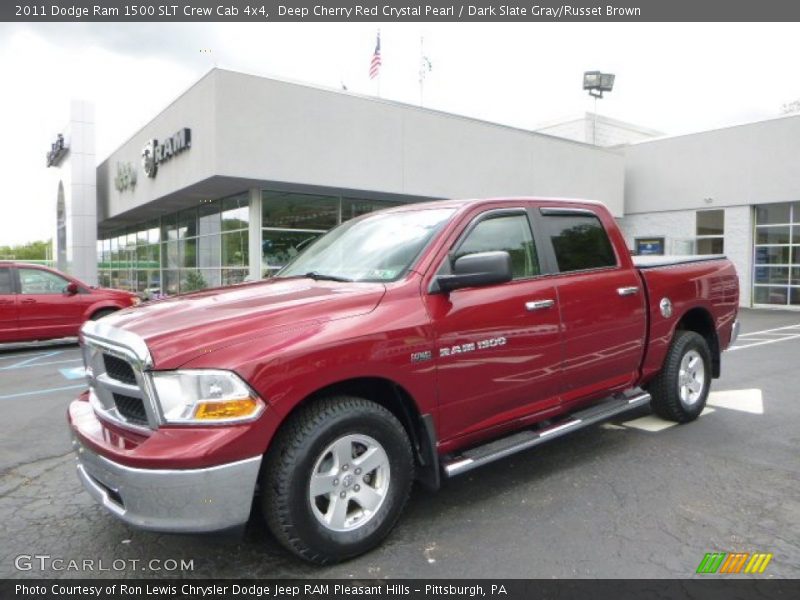 Deep Cherry Red Crystal Pearl / Dark Slate Gray/Russet Brown 2011 Dodge Ram 1500 SLT Crew Cab 4x4